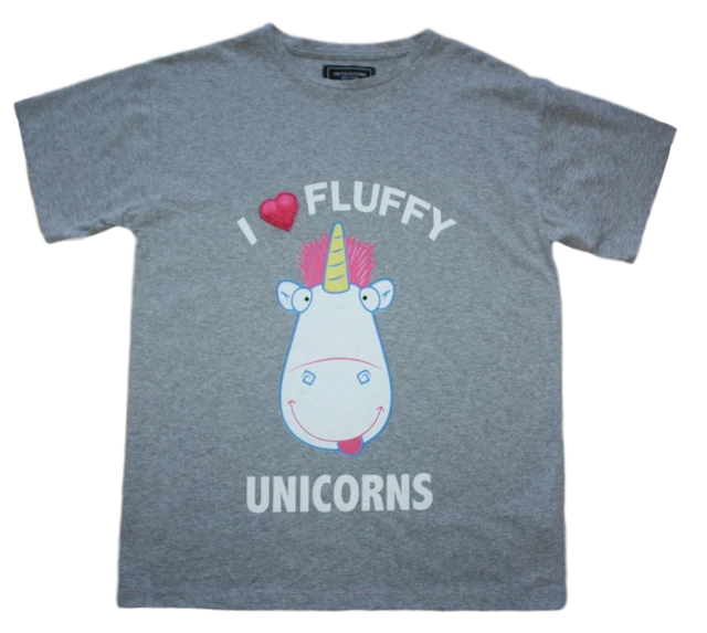 Despicable Me - I Love fluffy Unicorns - Ladies size 10 t shirt