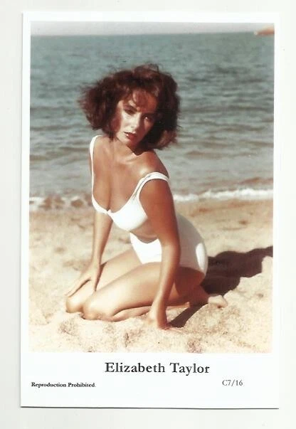 (Bx28) Elizabeth Taylor Swiftsure Photo Postcard (C7/16) Filmstar Pin Up Glamor