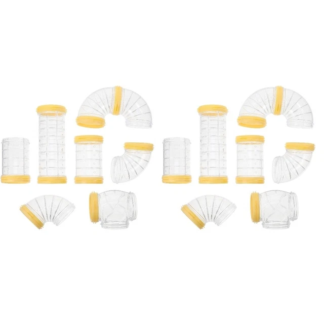 2 Sets Hamsterpfeife Hamster-Reisekäfig Meerschweinchen Bett Verbinder