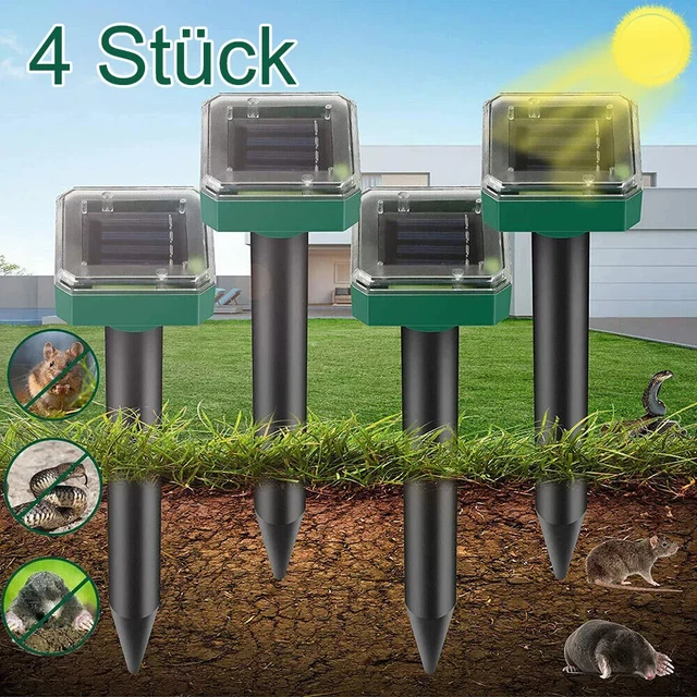 4/8/12 Solar Maulwurfschreck Wühlmausschreck Maulwurf - Foto 13