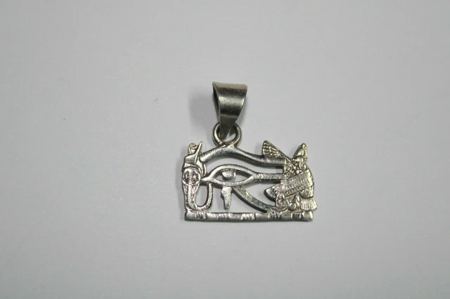 Pendentif Vintage œil D'Horus En Argent 800 - Symbole égyptien, Occasion