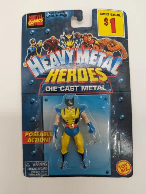 Wolverine Toy Biz Marvel Heavy Metal Heroes 1997 Die-Cast Figure 2.5" 48520 V-47