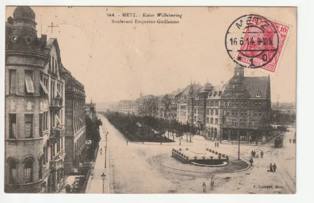 METZ - Moselle - CPA 57 - Rues - le boulevard Empereur Guillaume