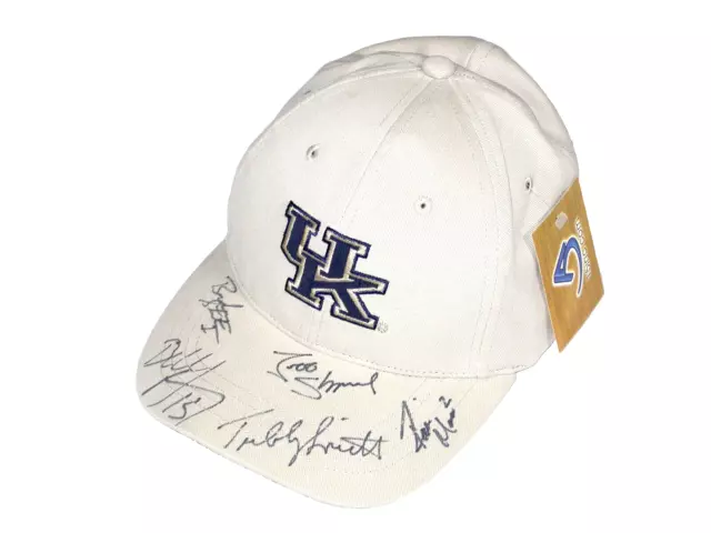 Vtg UK Kentucky Wildcats Signed Autographed Hat Jeff Sheppard Rovi Moss Tubby ++
