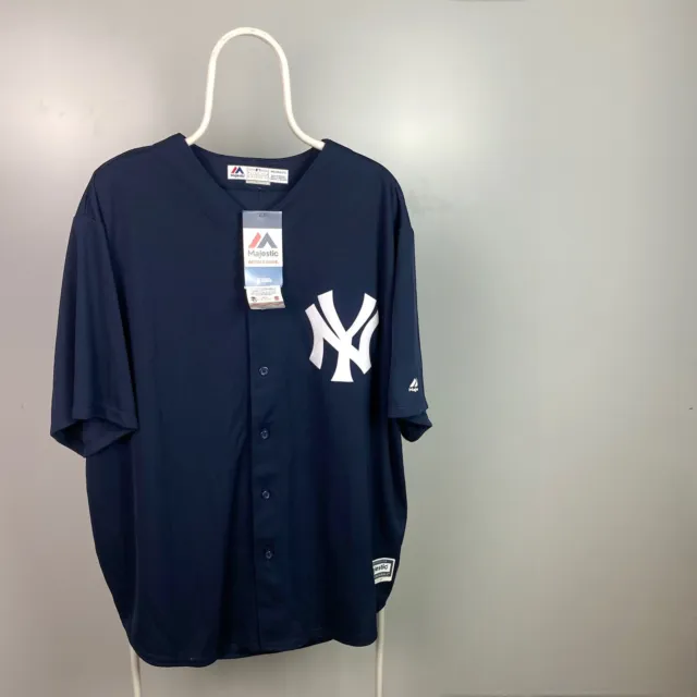 USA Majestic New York Yankees Embroidered MLB Jersey Alternate Blue XXL BNWT