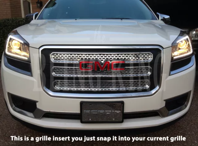 2013-2016 GMC Acadia chrome mesh grille grill insert overlay trim SL SLE SLT