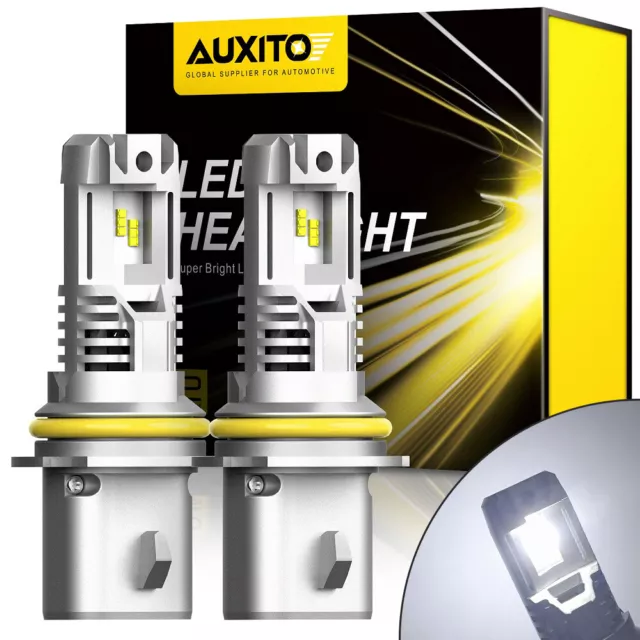 2X AUXITO 9007 HB5 LED Headlight Bulbs High Low Beam 6500K White  Super Bright