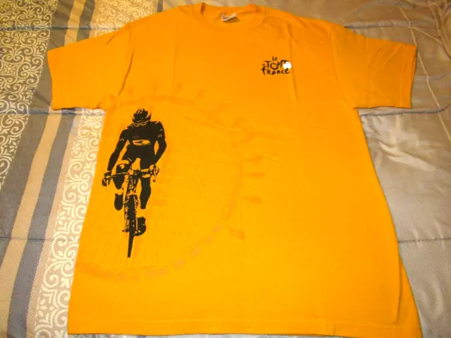 Le Tour de France CYCLING T-Shirt ADULT LARGE PREOWNED IN EXCELLENT CONDITION