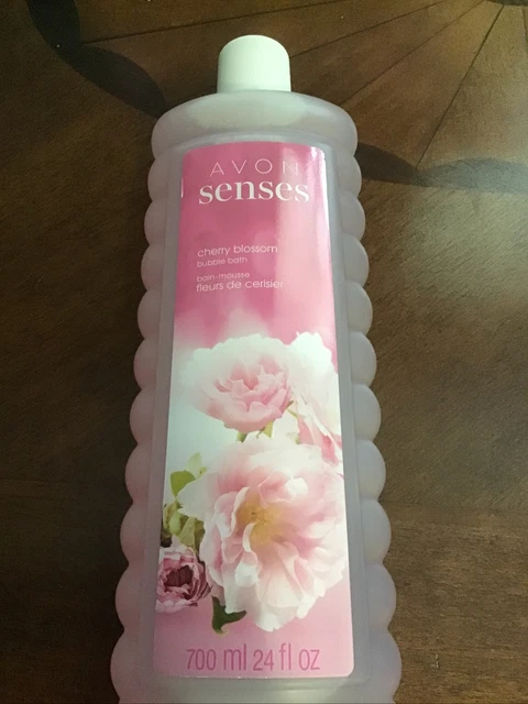 Baño de burbujas de flor de cerezo Avon Senses, 24 oz. en cada uno, nuevo/sellado