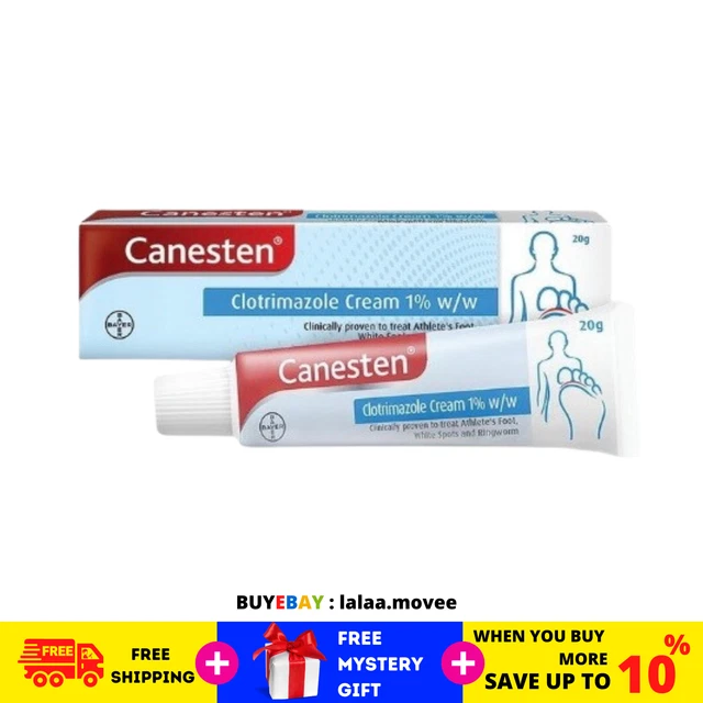 CANESTEN CREAM ANTIFUNGAL Ringworm Infection Athlete's Foot 20g FREE