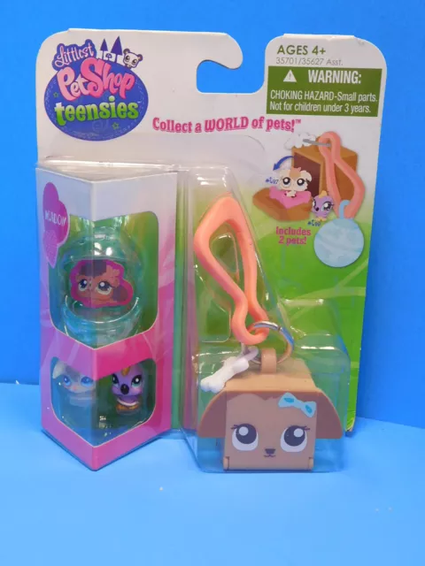 Littlest Pet Shop Teensies Key Chain Ring Clip Meadow New !