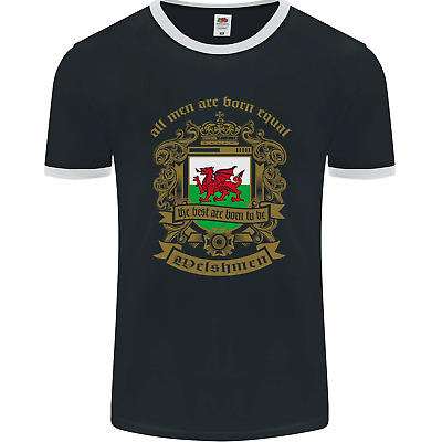 All Men Are Born Equal Welshmen Wales Welsh Mens Ringer T-Shirt FotL