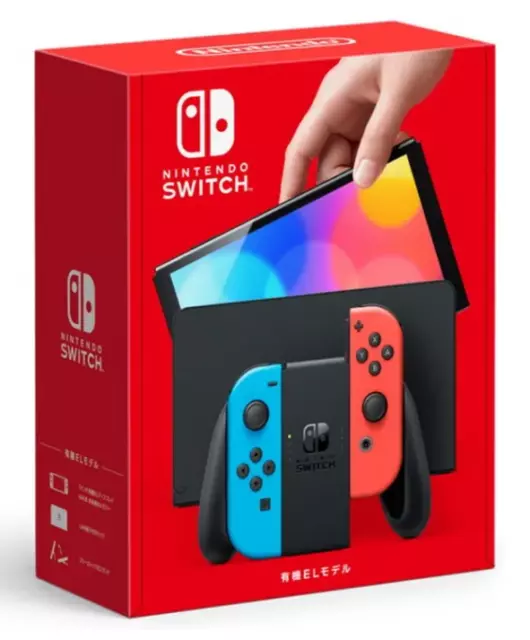 Nintendo Switch OLED (Sw Oled) Model w/ Neon Red & Neon Blue Joy-Con New(JP ed)