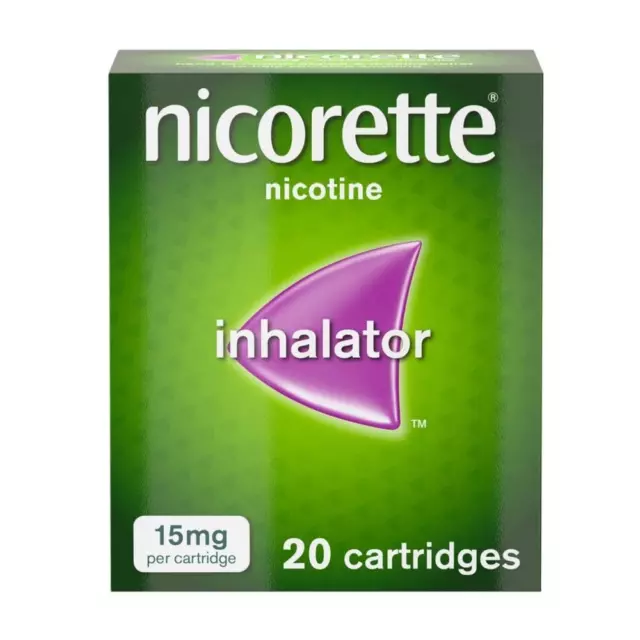 Inhalador Nicorette, 15 mg, 20 cartuchos