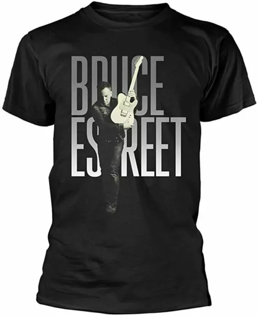 BRUCE SPRINGSTEEN -  Unisex T- Shirt - E Street  - Black Cotton