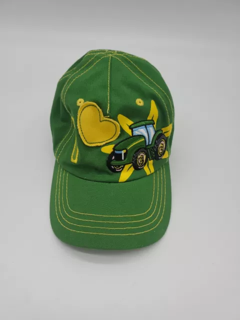 John Deere Tractor Youth M/L Kids Green Hat Baseball Cap Adjustable Strap