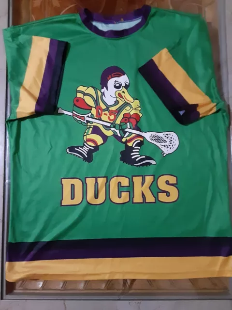 Luis Mendoza #22 Mighty Ducks Movie Hockey Jersey 90's Costume - Adult Large