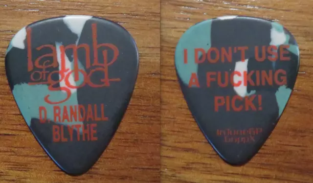 Lamb Of God Randy Blythe Camouflage Custom Tour Guitar Pick