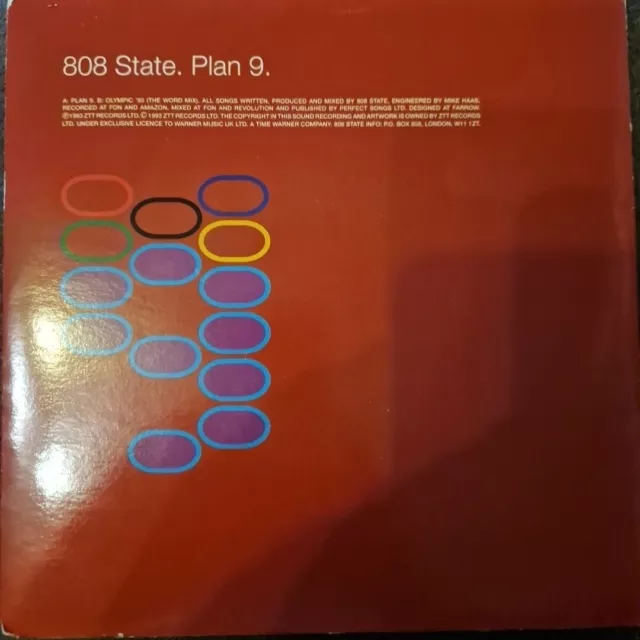 808 State – Plan 9 ZTT – ZANG 38 -  UK 7" Vinyl Single PS - Free UK Postage