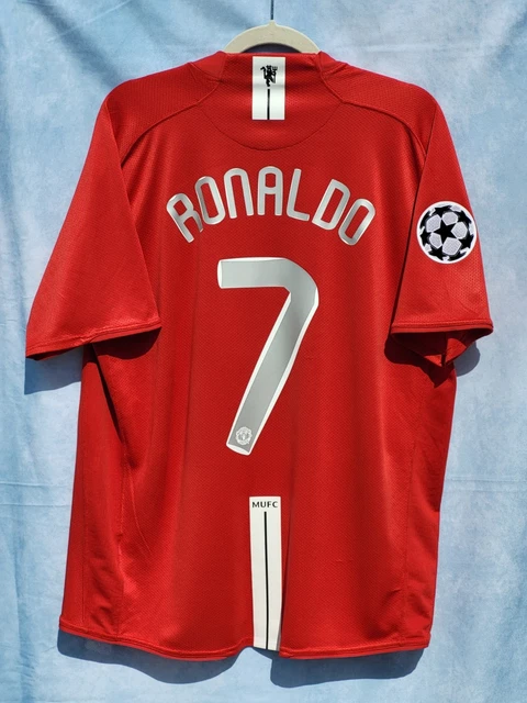MAGLIA SHIRT CALCIO Nike Manchester United 2007-2008 Ronaldo 7 Ucl