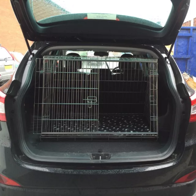 Hyundai ix35 2010-2015 perro inclinado mascota cachorro jaula de viaje transportador caja