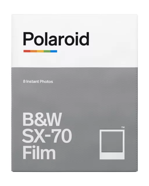 New Sealed Polaroid SX-70 B&W Film for all Polaroid SX-70 Cameras - 8 Photos