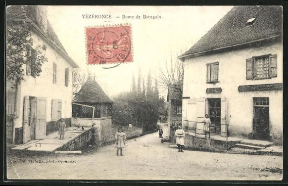 CPA Vezeronce, Route de Bourgoin 1905