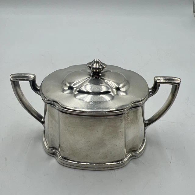 Rare 1946 Baltimore & Ohio Rr Reed Barton Silver Soldered Sugar Bowl W/Lid 12 Oz