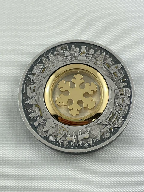 2021 Christmas Wonderland - 2oz 99.99% Silver Antiqued Coloured Coin - Free Post