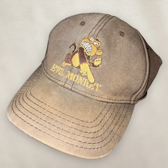 Vintage Family Guy Hat Evil Monkey Embroidered Anoma 2006 Brown/Yellow