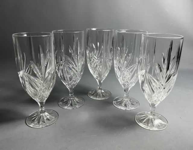 Godinger Crystal MILANO Iced Tea Glass 7 7/8" - Set of 5