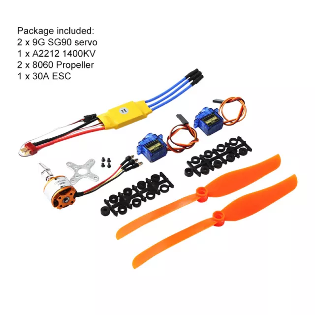 Motore brushless 1400 KV ESC micro servo combo per elicottero aereo ad ala fissa RC 2