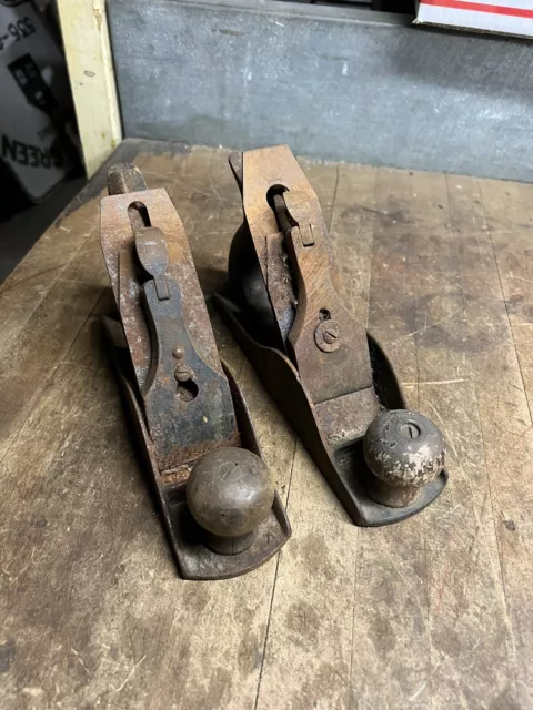Antique Old Original Stanley Consolidated Tool No 4 Wood Work Hand Planes USA