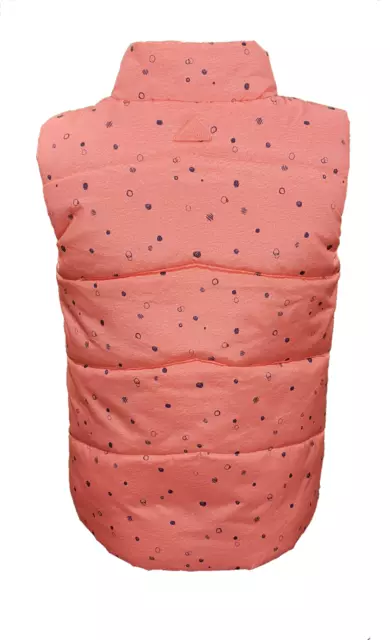 MOTHERCARE Girls Baby Gilet Coral Navy Padded Fleece Lined Summer Bodywarmer NEW 2