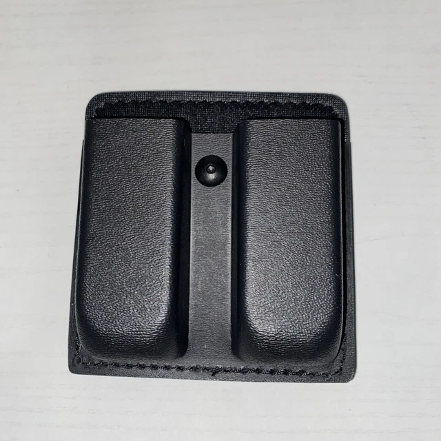 SAFARILAND MODEL 73 Open Top Double Magazine Pouch Black Hard Shell