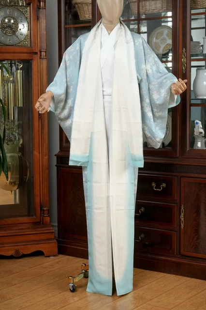 Dear Vanilla Japanese Silk Kimono Women's Robe Gown Authentic Japan Vintage Mint 5
