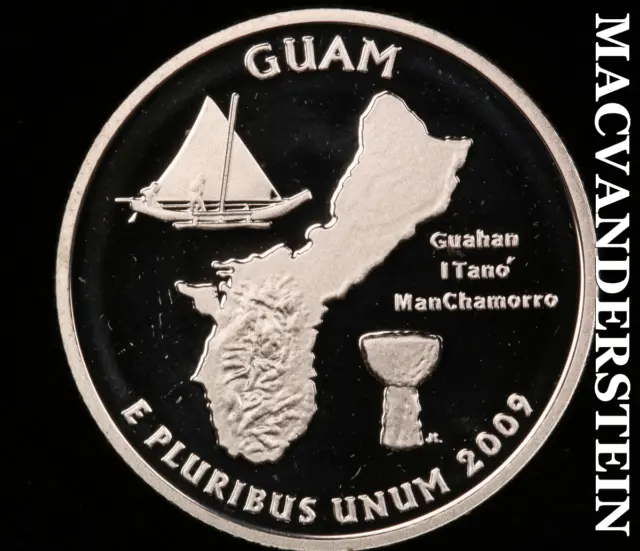 2009-S Silver Guam US Territory Quarter-Gem Proof Lustrous #N9828