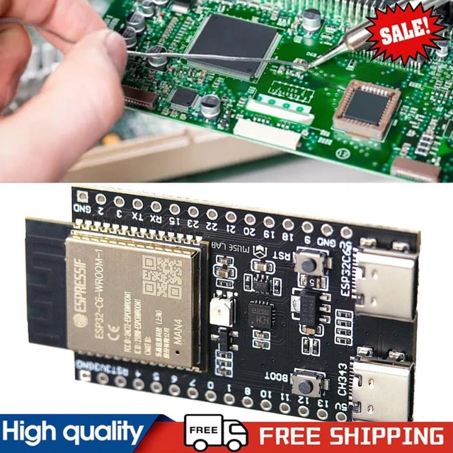 ESP32-C6 DEVELOPMENT MODULE Dual Type-C ESP32-C6-WROOM-1 Demo Board ...