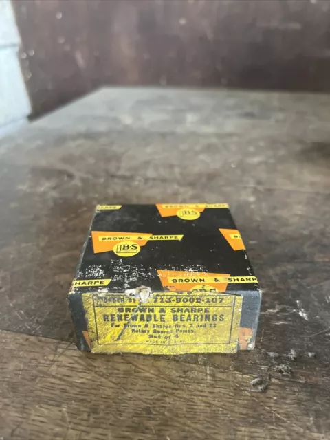 NOS Set of 4 Brown & Sharpe 713-9002-107 RENEWABLE BEARINGS for No 2 Pumps