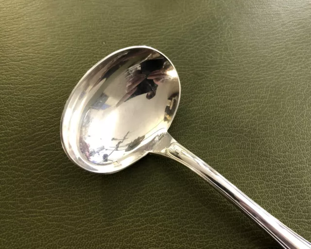 ladle / sauce spoon CHRISTOFLE model MALMAISON silver metal covered 18cm 3