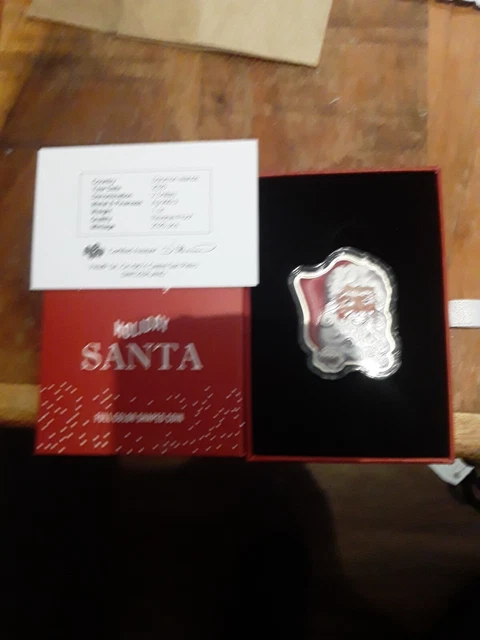 santa clause silver coin