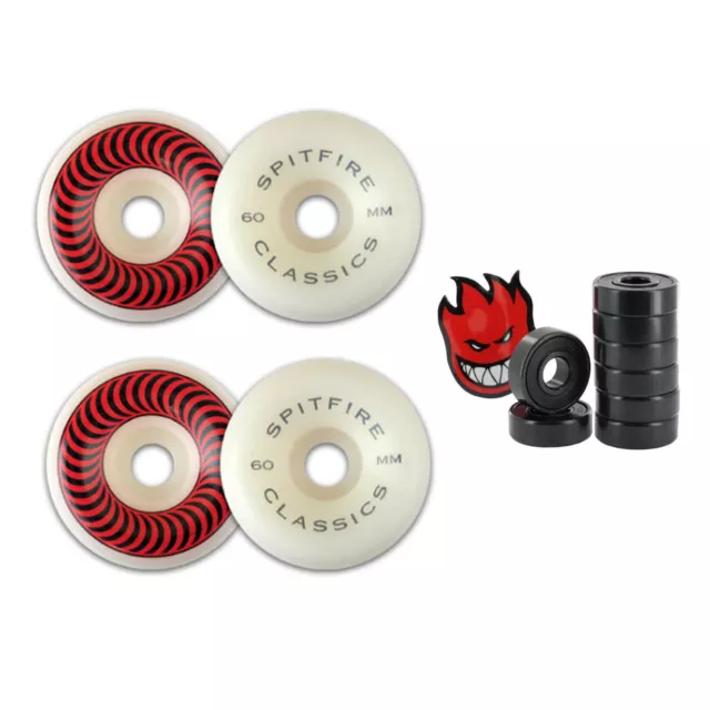 Spitfire Skateboard Wheels Classics 60mm + Spitfire Bearings