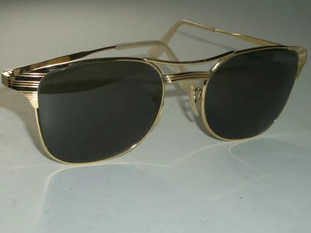 1960's 52[]20 VINTAGE B&L RAY BAN 12K GF HORN RIMMED G31 UV SIGNET SUNGLASSES