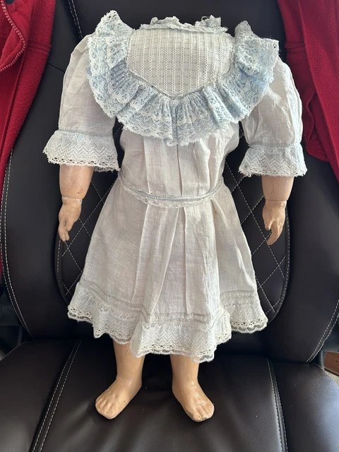 Robe De Présentation Ancienne Pour Poupée Jumeau - Porcelaine, Années 1800