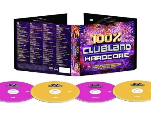 100% Clubland Hardcore CD (2017) NEW AND SEALED 4 Disc Album Box Set Dance