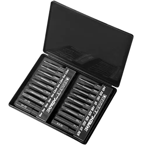 Long Allen Wrench Drill Bit Set (12pc COMPLETE SAE SET) - 6 Inch - Hex  Shank Mag