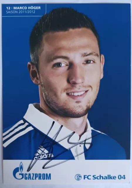 Marco Höger FC Schalke 04 handsignierte Autogrammkarte Saison 2011/2012 AK S04