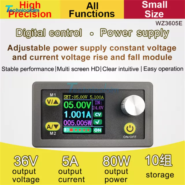 DC-DC Buck Boost Converter CC CV 36V 5A Power Adjustable Regulated Power Supply 2