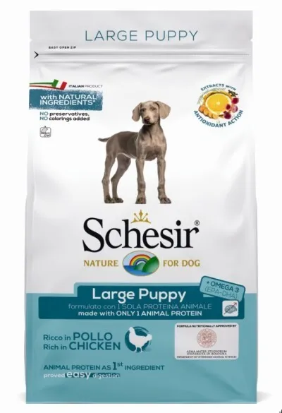 Schesir Dog Large Puppy Pollo Kg.12 Cibo Secco per Cuccioli SCHESIR