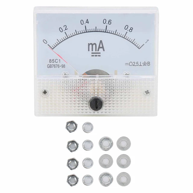 85C1 Analog Current Panel Meter DC 0~1MA Ladebatterie Ampere Tester Für